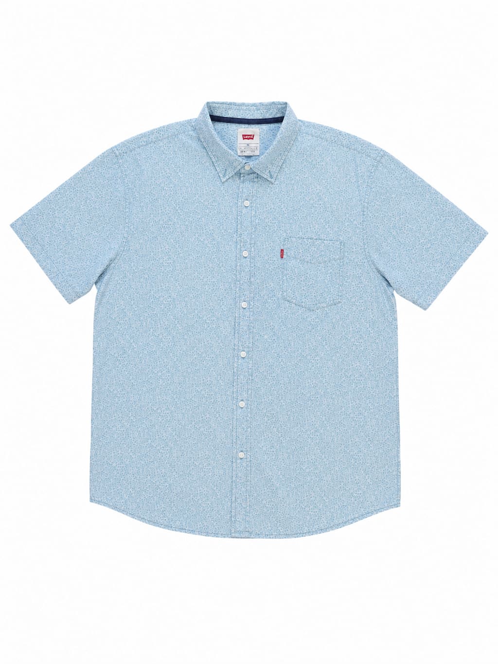 Chemise Levi's bleu clair de seconde main pliés en parfaite condition Grade A pour revendeurs.