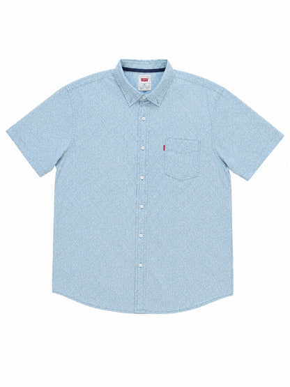Chemise Levi's bleu clair de seconde main pliés en parfaite condition Grade A pour revendeurs.