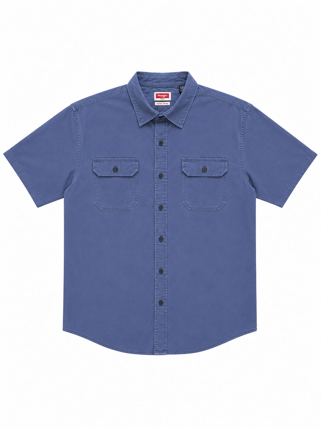 Chemise Wrangler bleue de seconde main pliés en parfaite condition Grade A pour revendeurs.