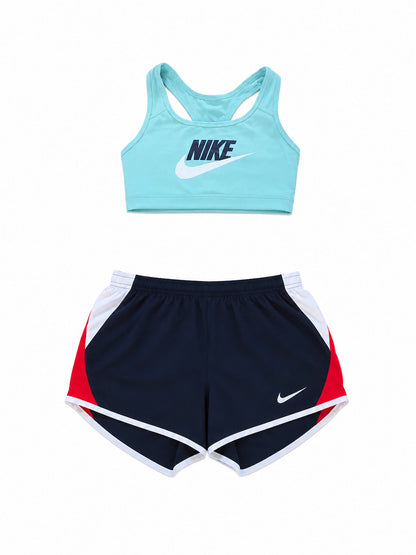 Ensemble Nike sport bleue de seconde main pliés en parfaite condition Grade A pour revendeurs.