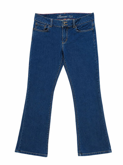 Jean Tommy Hilfiger Bleue de seconde main plié en parfaite condition Grade A pour revendeurs.