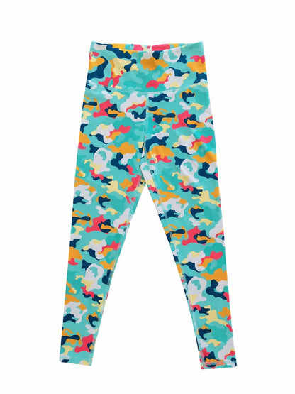 Legging Multicolore de seconde main plié en parfaite condition Grade A pour revendeurs.