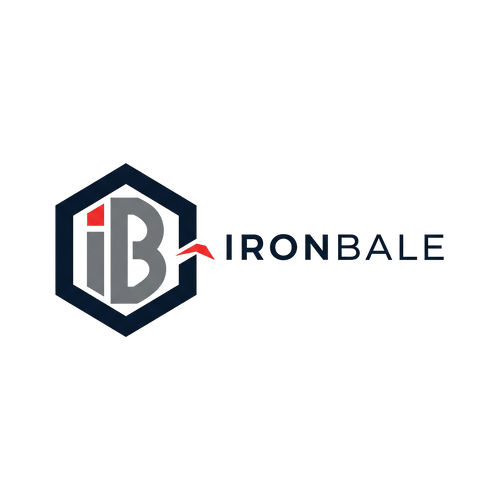 Logo IRONBALE avec slogan - Fournisseur de lots de vêtements pour revendeurs.
