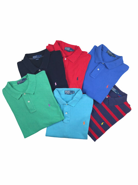 Lot de polos Ralph Lauren de seconde main pliés en excellente condition Grade A pour revendeurs.