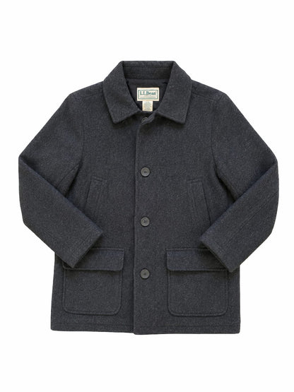 Manteau L.L.Bean gris de seconde main plié en parfaite condition Grade A pour revendeurs.