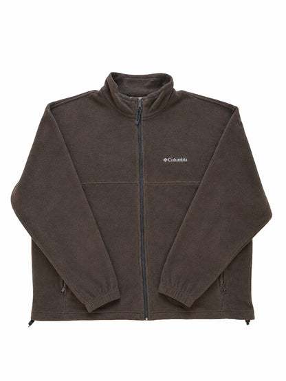 Polaire Columbia Marron de seconde main plié en parfaite condition Grade A pour revendeurs.