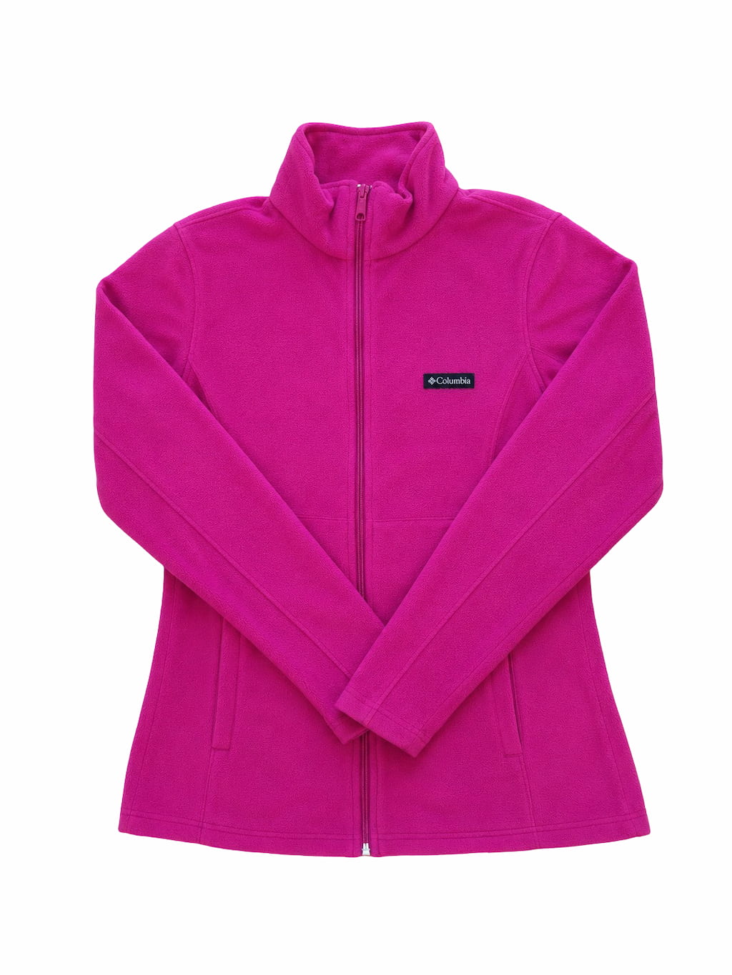 Polaire Columbia rose de seconde main plié en parfaite condition Grade A pour revendeurs.