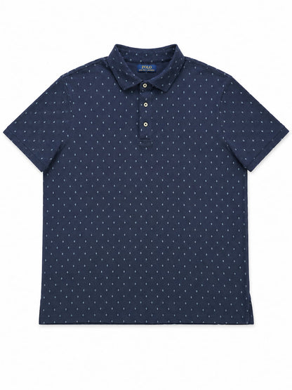 Polo Ralph Lauren bleue marine de seconde main plié en parfaite condition Grade A pour revendeurs.
