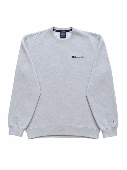 Pull Champion blanc de seconde main plié en parfaite condition Grade A pour revendeurs.